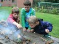 Feuerschlagen auf der Klassenfahrt